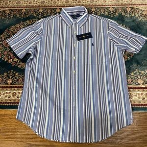 NEW Ralph Lauren Polo Men’s Seersucker shirt M